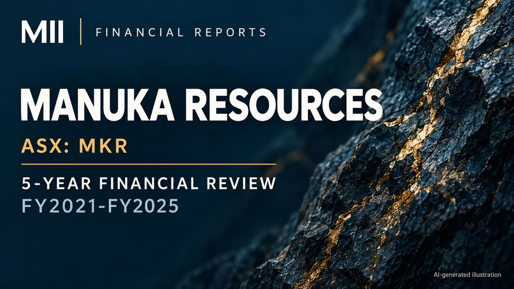 Manuka Resources Ltd. (ASX: MKR) financial review, FY2021-FY2025 — AI-generated illustration