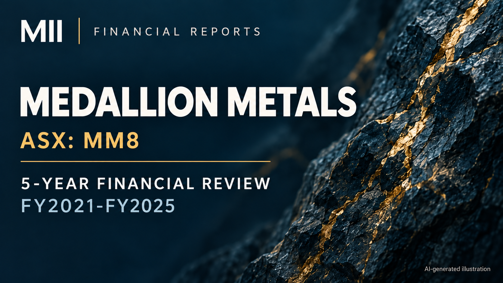 Medallion Metals Limited (ASX: MM8) financial review, FY2021-FY2025 — AI-generated illustration