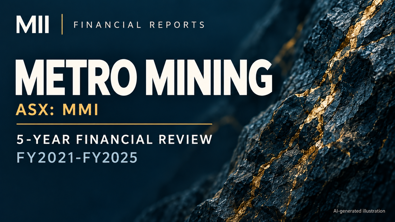Metro Mining Limited (ASX: MMI) financial review, FY2021-FY2025 — AI-generated illustration