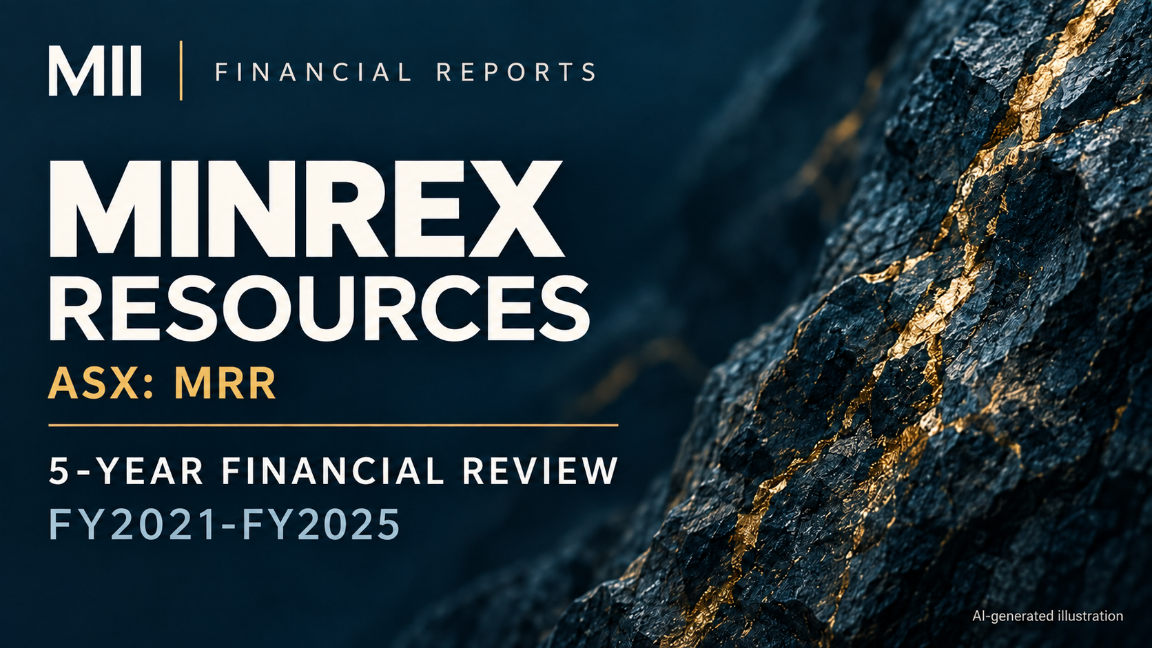 MinRex Resources Limited (ASX: MRR) financial review, FY2021-FY2025 — AI-generated illustration