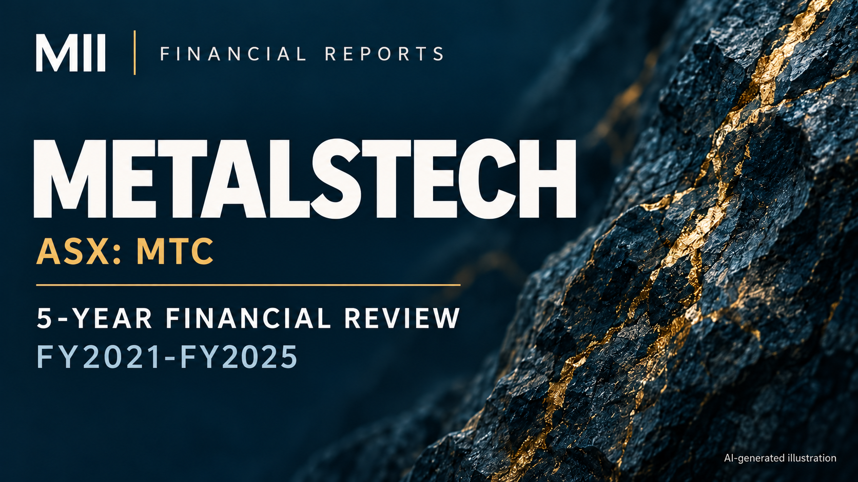 MetalsTech Limited (ASX: MTC) financial review, FY2021-FY2025 — AI-generated illustration