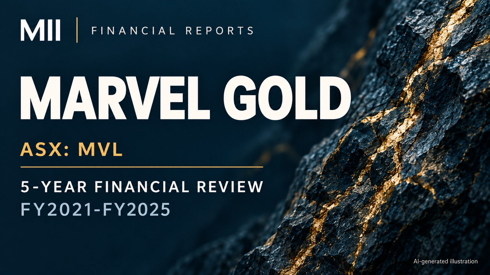 Marvel Gold Limited (ASX: MVL) financial review, FY2021-FY2025 — AI-generated illustration
