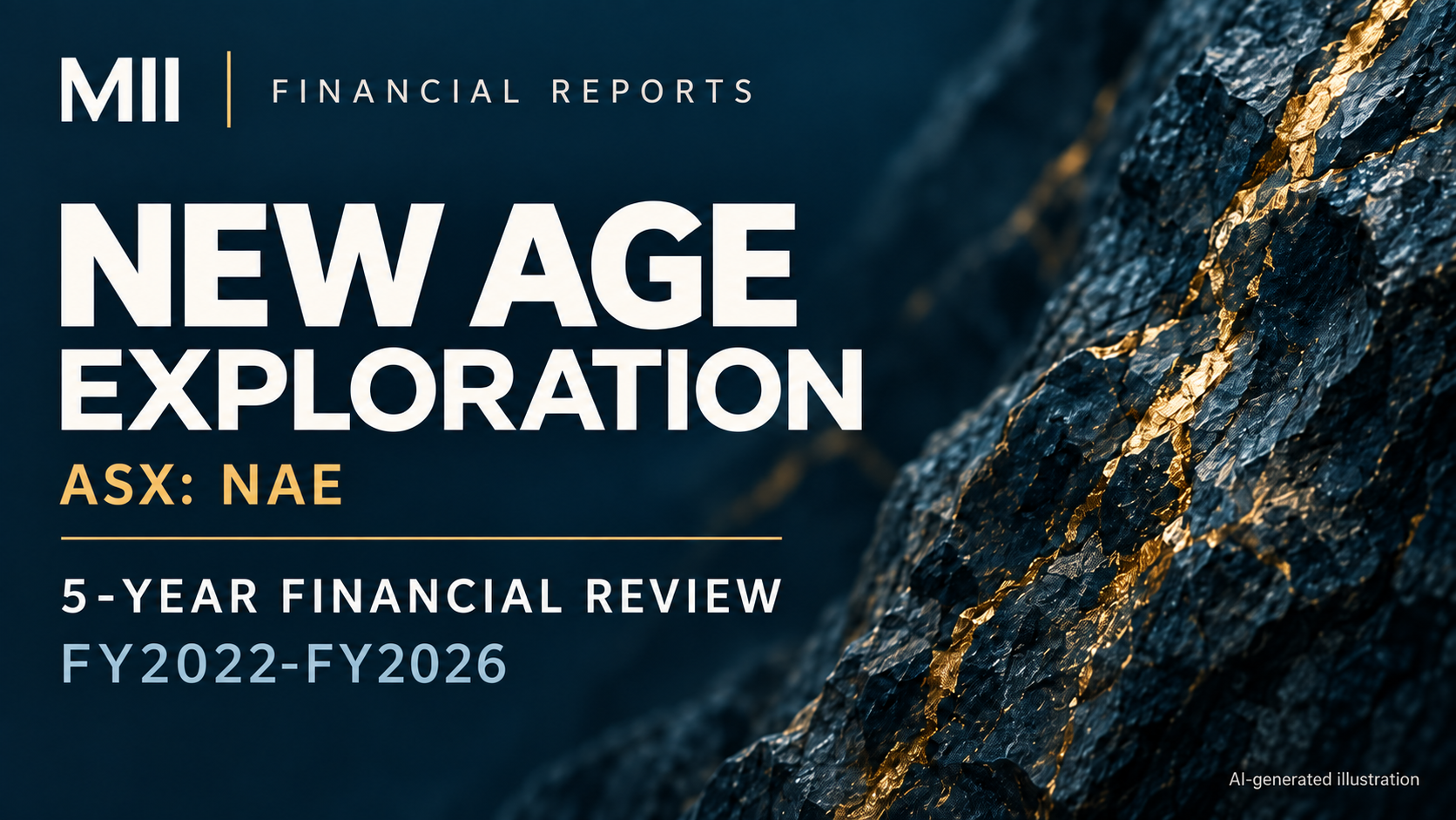 New Age Exploration Limited (ASX: NAE) financial review, FY2022-FY2026 — AI-generated illustration